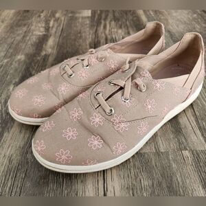 Clarks Cloudsteppers Daisy Slip On Sneaker Beige Pink Mauve Size 7